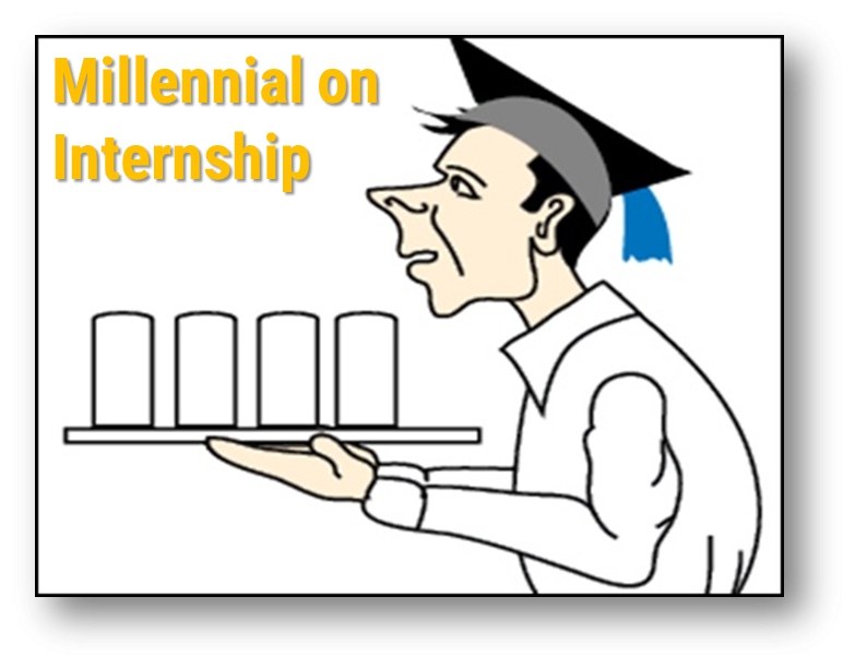 Study that most millennial interns are asked do tasks