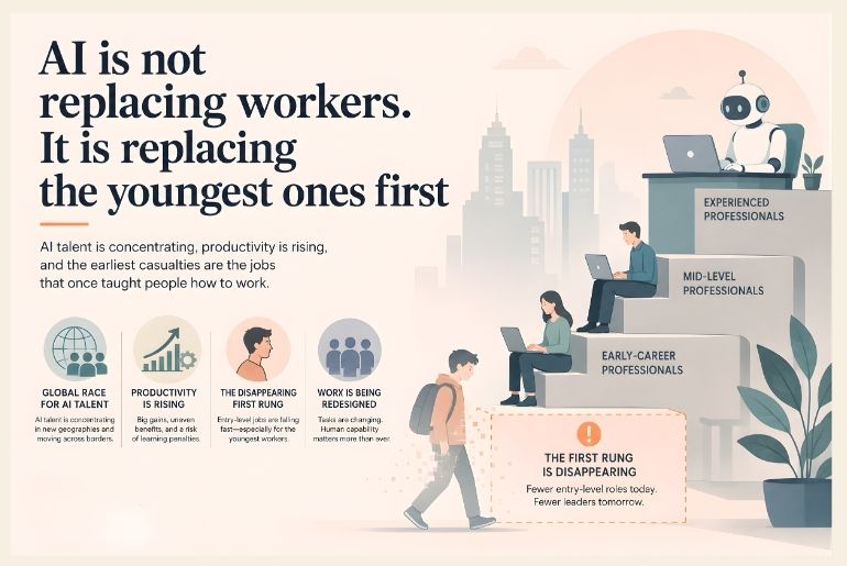 AI is not replacing workers. It is replacing the youngest ones first AI is not replacing workers. It is replacing the youngest ones first