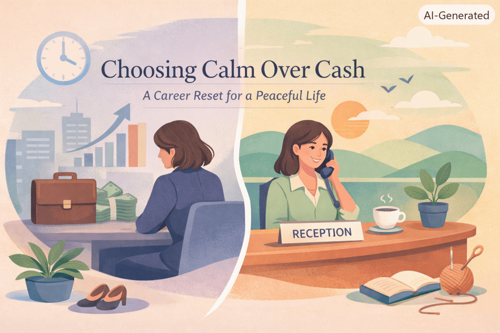 Why an Australian professional chose calm over cash ditching high-pay for receptionist job: choosing mental peace over high pay